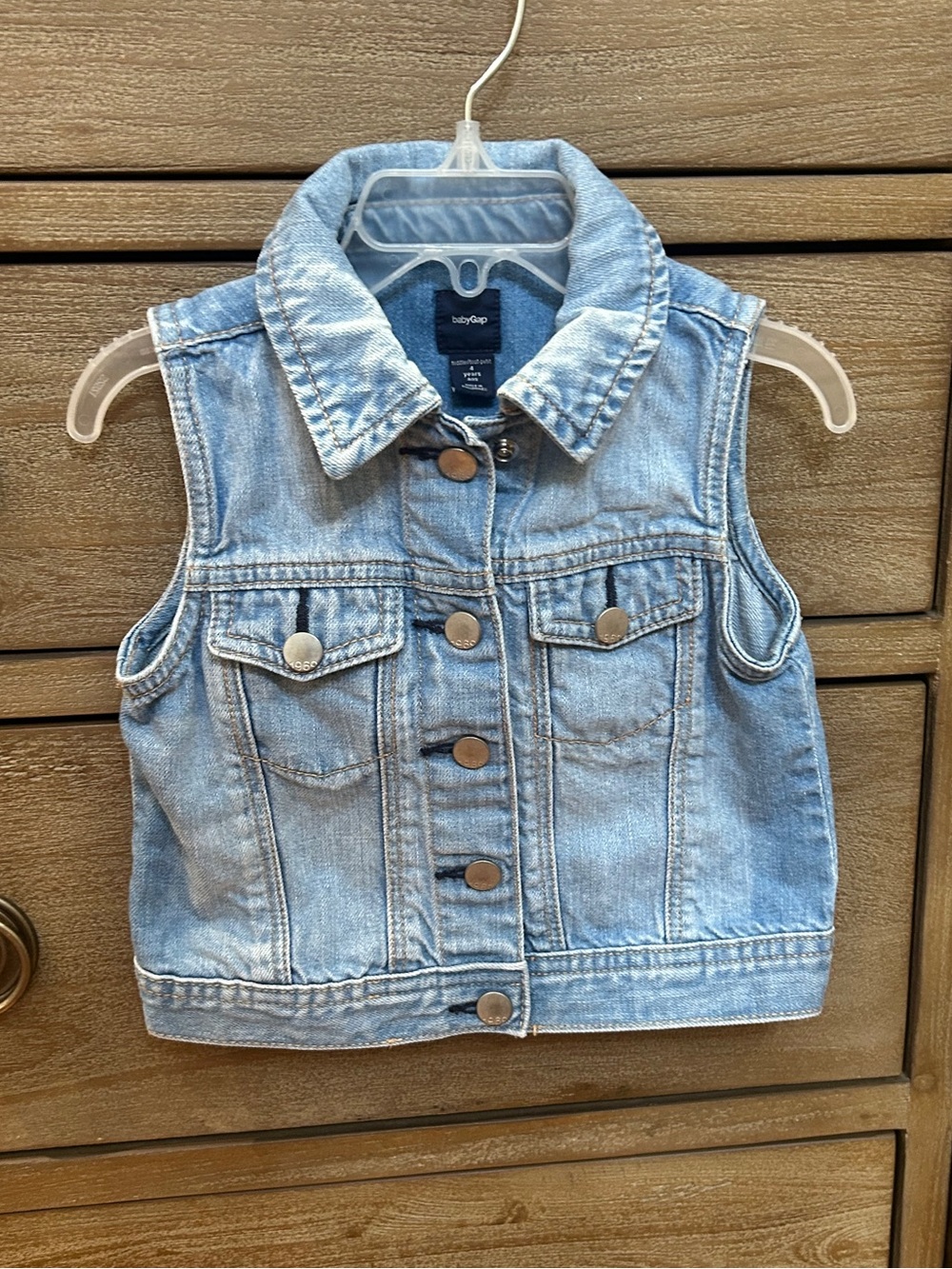 GAP Light Blue Denim Vest Jacket for Kids